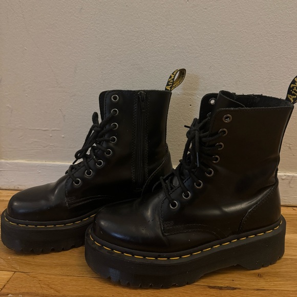 Dr Martens - Jadon hi boot smooth leather platforms - Picture 3 of 6